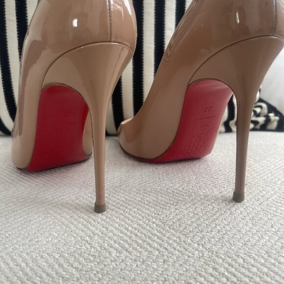 Christian Louboutin Nude Decollete Kate 554 100 Shoes - Picture 4 of 8